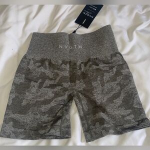 Khaki Green NVGTN Camo Shorts